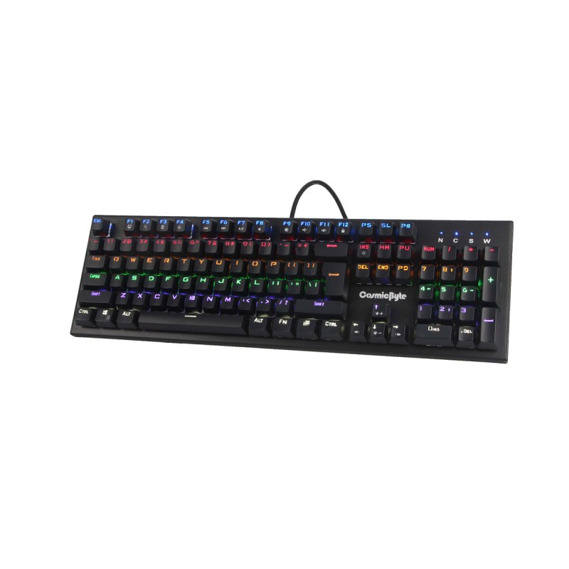 COSMIC BYTE CB-GK-07 AURORA MECHANICAL KEYBOARD WITH RAINBOW LED, BACKLIGHT EFFECTS, ANTI-GHOSTING